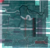 Aleksandra Jakubczak "Kod obrazu 008" litografia 9,1x9,4 cm 2018