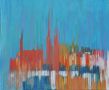 Kielan Piotr, Wrocławskie impresje - widok z Mostu Pokoju, 100x120 cm, technika olejna na płótnie lnianym, 2015