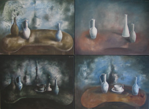 Huculak Lukasz Moje modele poliptyk 103x133 cm technika temperowa na płotnie 2014-2015